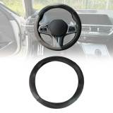 14.5-15.5’’ Steering Wheel Cover Red Stitches Leather Anti-slip Breathable