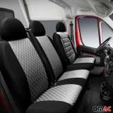 2014-2025 RAM Promaster Front Car Seat Covers Protector Grey & Black 2+1 Set