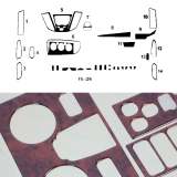 2015-2025 Ford Transit Wooden Look Dashboard Console Trim Kit 30 Pcs