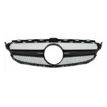 2019-2021 Mercedes-Benz C-Class C200 C300 C180 C250 C350e Front Grille Mesh AMG Style Black W/O C.Hole