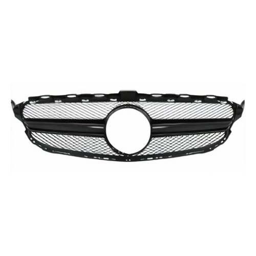 2019-2021 Mercedes-Benz C-Class C200 C300 C180 C250 C350e Front Grille Mesh AMG Style Black W/O C.Hole