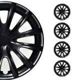 Bicolo Hub Caps Wheel Cover 14 Black & Black Full Set 4 pcs.