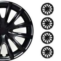 Bicolo Hub Caps Wheel Cover 14 Black & Black Full Set 4 pcs.