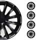Bicolo Hub Caps Wheel Cover 14 Black & Black Full Set 4 pcs.