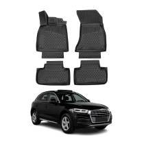 2018-2025 Audi Q5 Floor Mats Liners Full Set All Weather Black