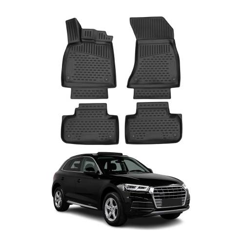 2018-2025 Audi Q5 Floor Mats Liners Full Set All Weather Black