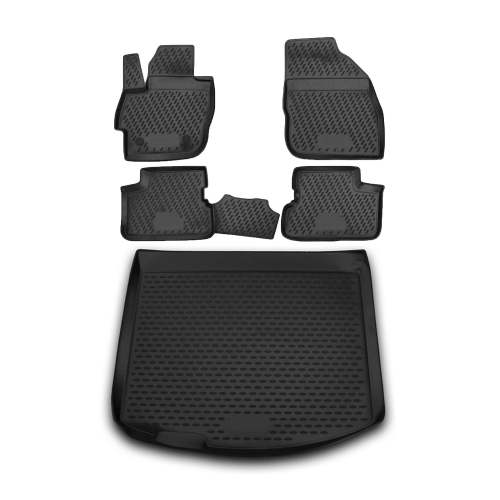 2010-2013 Mazda 3 Hatchback Floor Mats & Cargo Liner Full Set Black