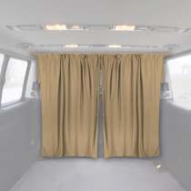 Ford Transit Cabin Divider Curtain Privacy Curtains Beige 2 Curtains