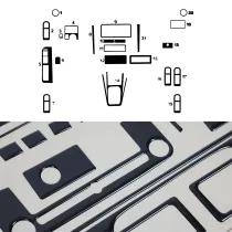 1998-2003 Volkswagen Golf Mk4 Piano Black Dashboard Console Trim Kit 21Pcs