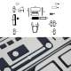 1998-2003 Volkswagen Golf Mk4 Piano Black Dashboard Console Trim Kit 21Pcs