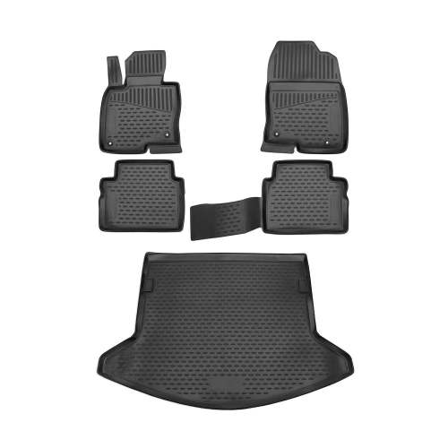 2017-2025 Mazda CX-5 Floor Mats & Cargo Liner Full Set All Weather Black