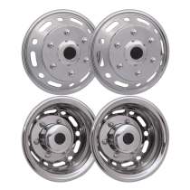 2014-2025 RAM ProMaster 16 Dual Wheel Simulator Hubcaps Chrome Silver Gloss