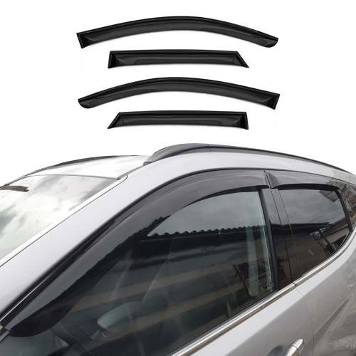 2013-2018 Hyundai Santa Fe Window Visor Vent Rain Deflector 4Pcs Smoke