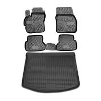 2004-2009 Mazda 3 Hatchback Floor Mats & Cargo Liner Full Set All Weather Black