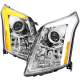 2010-2016 Cadillac SRX Projector Headlights Turn Signal LED Bar Chrome