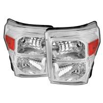 2011-2016 Ford F-250/350/450/550 Super Duty Factory Headlights Amber / Chrome