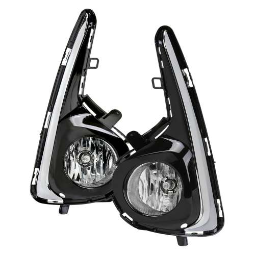 2018-2019 Toyota Yaris H16 Fog Lights Kit Chrome Housing/Clear Lens