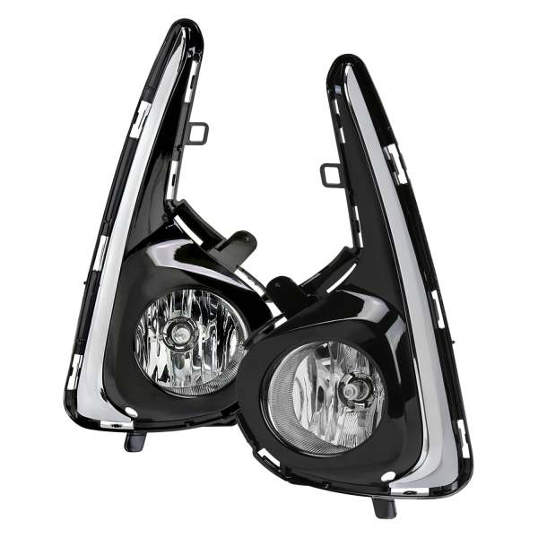 2018-2019 Toyota Yaris H16 Fog Lights Kit Chrome Housing/Clear Lens