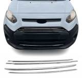 2014-2019 Ford Transit Connect Front Bumper Trim Molding Stainless Steel Silver 4 Pcs