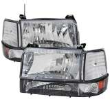 1992-1996 Ford F-20150/F-250/Bronco Factory Headlights Bumper&Corner Chrome