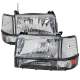 1992-1996 Ford F-20150/F-250/Bronco Factory Headlights Bumper&Corner Chrome