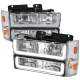 1988-1993 Chevy C10 C/K Sierra Tahoe LED Tube Factory Headlights Chrome