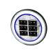 Universal 7 Round Cree LED Blue Rim Halo Projector Headlight - 1PC Chrome/Clear