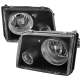 1993-1997 Ford Ranger Headlights Integrated H3 Projector Fog Light Black