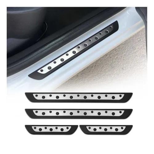2017-2024 Ford Escape Door Sill Scuff Plate Scratch Protector Stainless Steel Silver 4 Pcs