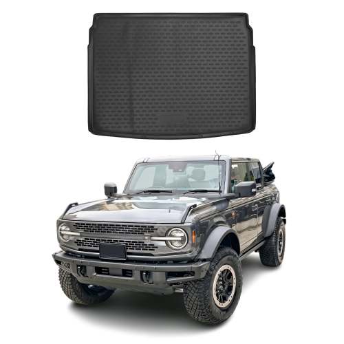 2021-2024 Ford Bronco Sport Cargo Liner Trunk Mat All Weather Full Size Spare Wheel Black