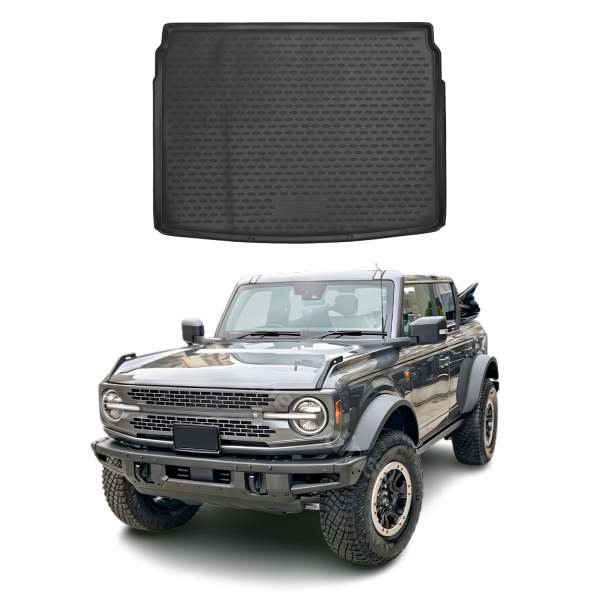 2021-2024 Ford Bronco Sport Cargo Liner Trunk Mat All Weather Full Size Spare Wheel Black