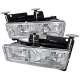 1988-1998 Chevy C/K C10/Tahoe/Sierra/Yukon/Suburban Crystal Headlights Chrome
