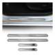 Hyundai Door Sill Scuff Plate Scratch Protector Gloss Stainless Steel Silver 4 Pcs