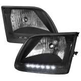 1997-2004 Ford F-20150/Expedition Factory Headlights SMD LED Light Strip Black