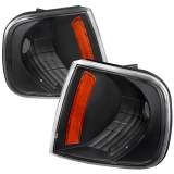 1997-2004 Ford F-20150/Expedition Corner Lights Matte Black Housing/Clear Lens