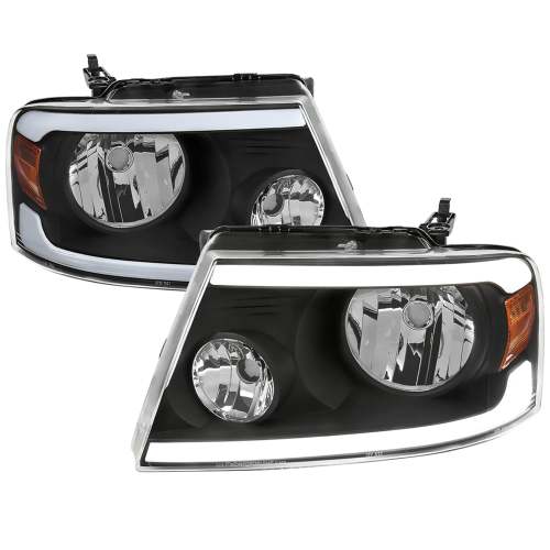 2004-2008 Ford F-20150/ 2006-2008 Lincoln Mark LT LED Factory Headlights Black