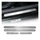 Mitsubishi Door Sill Scuff Plate Scratch Protector Stainless Steel Silver Wave 4 Pcs
