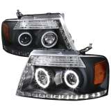 2004-2008 Ford F-20150/ 06-2008 Lincoln Mark LT Dual Halo Headlights LED Black