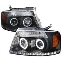 2004-2008 Ford F-20150/ 06-2008 Lincoln Mark LT Dual Halo Headlights LED Black