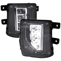 2016-2018 Chevy Silverado 1500 LED Fog Lights Kit Chrome Housing/Clear Lens