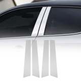 2013-2018 Toyota RAV4 Window B Pillar Posts Door Trim Cover Stainless Steel Silver 4x