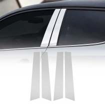 2013-2018 Toyota RAV4 Window B Pillar Posts Door Trim Cover Stainless Steel Silver 4x