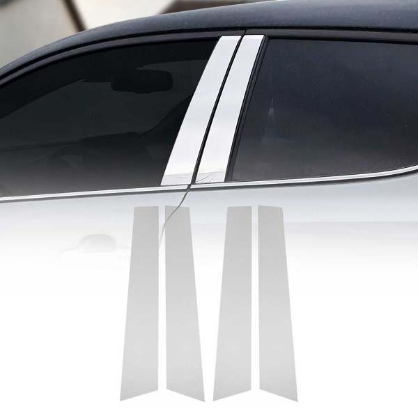 2013-2018 Toyota RAV4 Window B Pillar Posts Door Trim Cover Stainless Steel Silver 4x