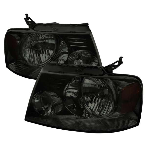 2004-2008 Ford F-20150/ Lincoln Mark LT Replacement Headlights Amber & Chrome