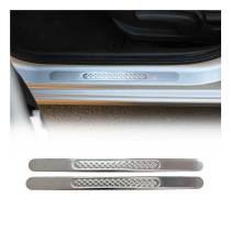RAM Door Sill Scuff Plate Scratch Protector Stainless Steel Silver 2 Pcs