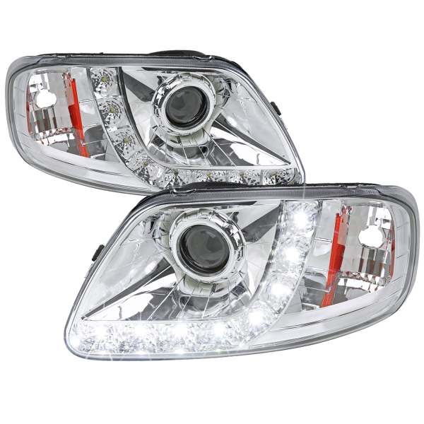 1997-2004 Ford F-20150 / 1997-2002 Expedition Projector Headlights SMD LED Chrome