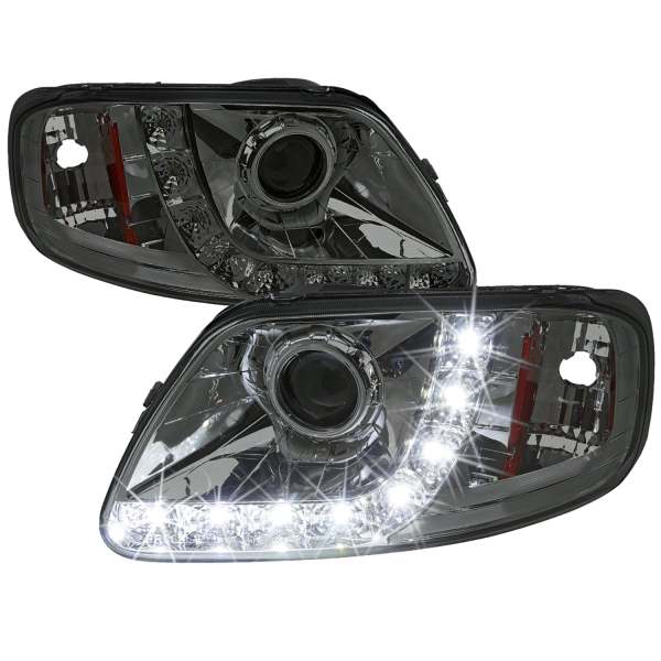 1997-2004 Ford F-20150 / 1997-2002 Expedition Projector Headlights SMD LED Smoke