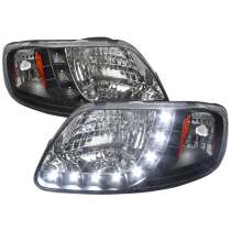 1997-2004 Ford F-20150/Expedition Factory Crystal Headlights SMD LED Light Black