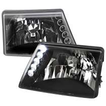 1998-2000 Ford Ranger Factory Style Headlights Matte Black/Clear Lens