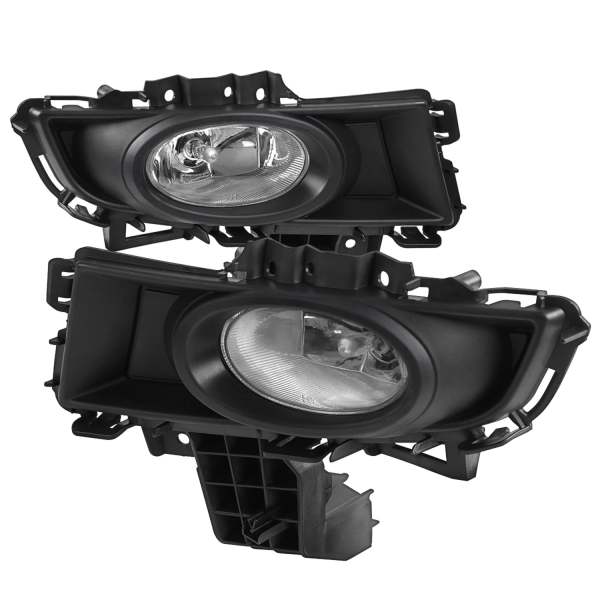 2007-2009 Mazda 3 Sedan H11 Fog Lights Kit Chrome Housing/Clear Lens